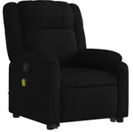 vidaXL Massagesessel mit Aufstehhilfe Schwarz Stoff