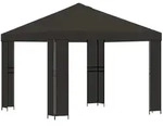 vidaXL Pavillon 3 x 3 m Anthrazit Polyester und Stahl 190 gsm