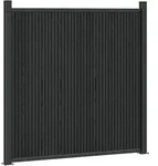 vidaXL Zaunelement WPC und Aluminium Schwarz