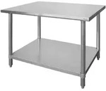 Hendi Arbeitstisch mit Grundboden aus Edelstahl 1800x600x850mm