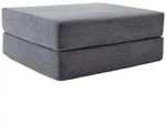 STILVORA Klappbarer Fu&szlig;schemel Cord dunkelgrau 109x95x43 cm, ausklappbar