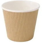 greenbox - Riffel-Suppen-Becher 500 ml / 19 oz, &Oslash; 116 mm, braun, 25 St.