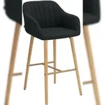 CLP Barhocker Ando Stoff Stoff HBT: 105x54x60 cm anthrazit