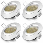 Brandson 4x LED Einbaustrahler schwenkbar Warmwei&szlig; 3000K Deckenspot /...