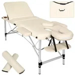 TECTAKE 3 Zonen Massageliege-Set mit 5cm Polsterung, Rollen und...