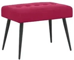 vidaXL Bank mit Knopfheftung Weinrot 60 x 40 x 45 cm Samt