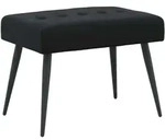 vidaXL Bank mit Knopfheftung Schwarz 60 x 40 x 45 cm Samt