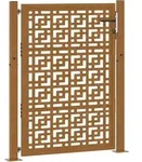 vidaXL Gartentor 105x130 cm Wetterfester Stahl Kreuz-Design
