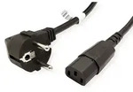 BACHMANN Netzkabel, gerade IEC-Buchse, H05VV-f 3G 1,5mm2, schwarz, 2 m