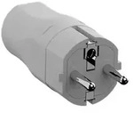 BACHMANN Schutzkontaktstecker CEE 7/7 16A/250VAC, Montage, grau