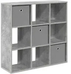 vidaXL Sideboard mit Schubladen Beton Grau 88,5 x 29 x 84,5 cm