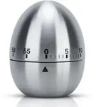 Intirilife Eieruhr in SILBER - 6 x 7.5 cm - Rostfreier Edelstahl K&uuml;chentimer in