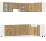 vidaXL 11-tlg. K&uuml;chenschrank-Set Lyon Artisan-Eiche Holzwerkstoff