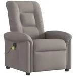 vidaXL Massagesessel Taupe Stoff