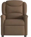 vidaXL Massagesessel Braun Stoff
