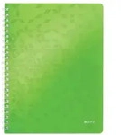 LEITZ Collegeblock WOW A4, kariert, gr&uuml;n, 4-fach gelocht, mikroperforiert, 80 Blatt,