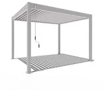 Weide Classic Pergola Aluminium 3x3,6m mit Lamellendach freistehend Ivory...