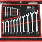 FAMEX Werkzeuge FAMEX 10349-19 Gabel-Ringschl&uuml;ssel Satz in Tasche -