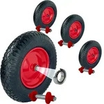 Baumarktplus 4 x Schubkarrenrad 390x95 mm 4.80 4.00-8 luftbereifung inkl. Achse