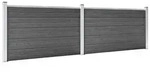 vidaXL Zaunelement Set WPC 353x105 cm Schwarz