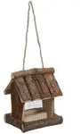 Relaxdays Vogelfutterhaus Holz, zum Aufh&auml;ngen, HBT: 17 x 15 x 12 cm, mit Silo,