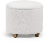 Sitzhocker mit Stauraum / Polsterhocker STORIANO S 1 Fach wei&szlig; hjh LIVING