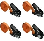 Baumarktplus 4x Ratschen Spanngurt Spanngurte Orange 1-tlg 4m 0,8t 800kg Schwarzes