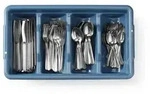 HENDI Besteck-Set mit Tablett, Blau, 525x300x(H)95mm, Rechteckig