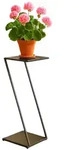 DanDiBo Blumenst&auml;nder Metall Schwarz Eckig 80 cm Z-Form 96641 Pflanzenst&auml;nder