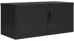 vidaXL Aktenschrank Schwarz 90x40x40 cm Stahl