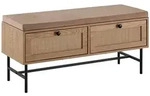 KADIMA DESIGN Schuhbank mit Stoff-Sitzfl&auml;che 100x48x38 cm Garderobenbank