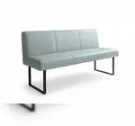 KAWOLA Esszimmerbank ELEEN Leder hellblau 143cm