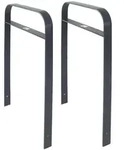 Baumarktplus 2 x Fahrradanlehnb&uuml;gel 115 x 76 cm Flachstahl 13 mm Anthrazit