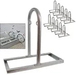 Baumarktplus 10 x Fahrradanlehnb&uuml;gel 90 x 84 cm Stahl feuerverzinkt &Oslash; 49 mm grau