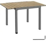 TecTake GmbH tectake Gartentisch Inca ausziehbar wetterfest Aluminium Holzoptik