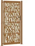 vidaXL Gartentor 105x205 cm Wetterfester Stahl Spurendesign