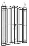 vidaXL Gartentor Schwarz 121x8x180 cm Schmiedeeisen