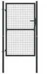 vidaXL Mesh-Gartentor Verzinkter Stahl Grau : Gr&ouml;&szlig;e - 100 x 225 cm