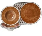 Ritzenhoff & Breker Natura Pizza- und Pasta-Set 12-teilig - Braun