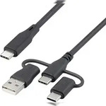 Renkforce USB-Ladekabel USB 2.0 USB-C&reg; 0.50 m Schwarz RF-6615906