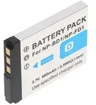 AccuCell Akkutyp passend f&uuml;r Sony NP-BD1 Akku, NP-FD1, DSC-T2, T200, T70, T75