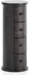 KADIMA DESIGN Design Sideboard Mango Massivholz Schwarz 34x85x34 cm,...