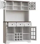 STILVORA Hochschrank MDF/Glas Wei&szlig; 120x40x180 cm mit LED-App-Steuerung &...