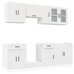 vidaXL 8-tlg. K&uuml;chenschrank-Set Kalmar Wei&szlig; Holzwerkstoff