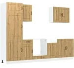 vidaXL 7-tlg. K&uuml;chenschrank-Set Kalmar Artisan-Eiche Holzwerkstoff