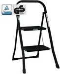 Baumarktplus Trittleiter 2 Stufen klappbar T&Uuml;V/GS 150 kg Anti-Rutsch Haushaltsleiter