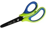 L&auml;ufer Bastelschere 13cm rund mit weichem Komfortgriff gr&uuml;n-blau
