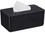 Relaxdays T&uuml;cherbox mit Deckel, f&uuml;r Bad, Taschentuchbox, modernes Design, HxBxT: 10