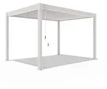 Weide Deluxe Pergola Voll-Aluminium 3x4m mit Lamellendach freistehend Ivory...