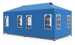COSTWAY Pop-up Pavillon 3x6m, h&ouml;henverstellbar, 6 Seitenw&auml;nde & Fenster, mit